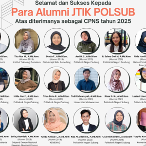 Sebanyak 18 Alumni Jurusan Teknologi Informasi dan Komputer Lolos CPNS Tahun 2025