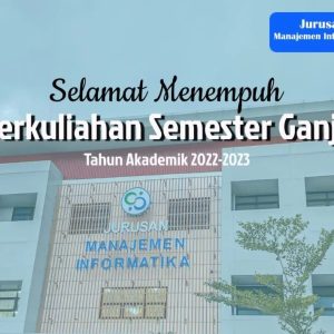 Jadwal Mata Kuliah Semester Gasal Tahun Akademik 2022/2023